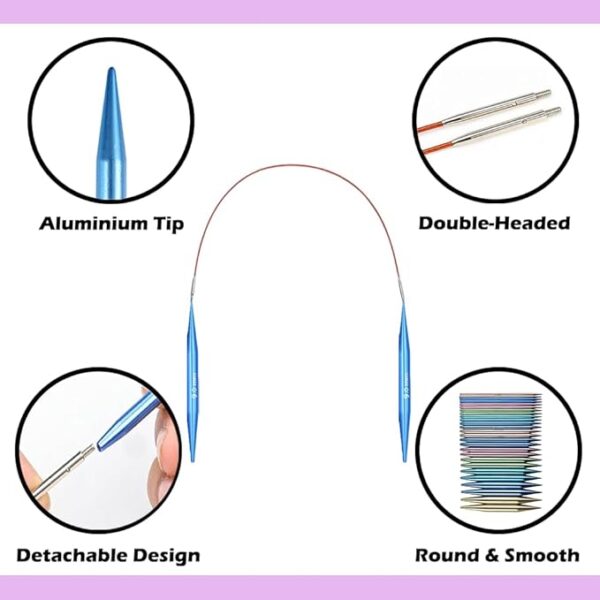 13 Pair Circular Knitting Needle Set 3.0~10.0mm - Image 3
