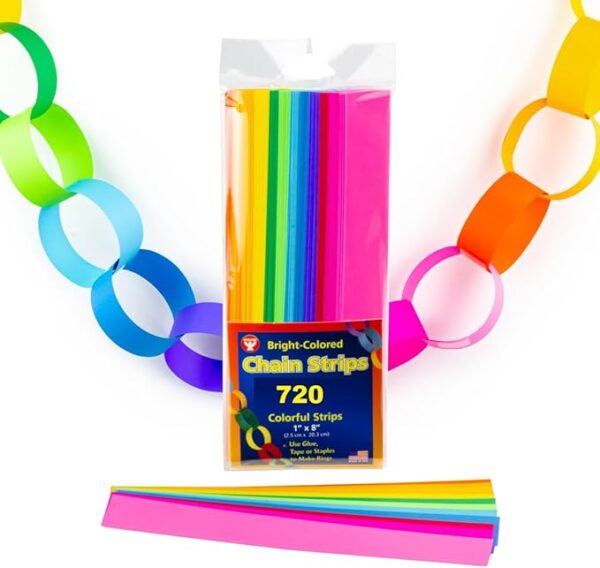 Products Bright Paper Chain Strips for Kids Arts and Crafts
