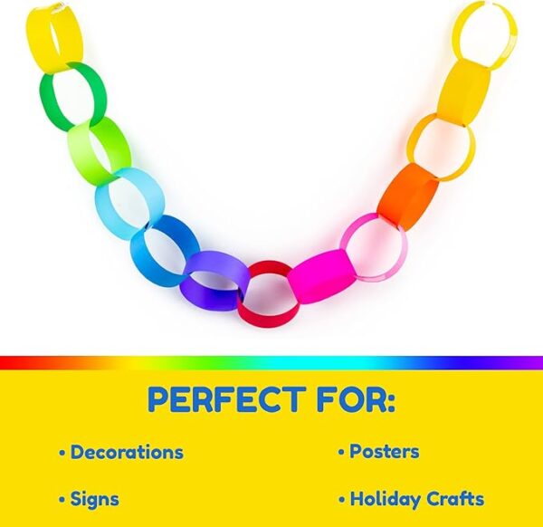 Products Bright Paper Chain Strips for Kids Arts and Crafts - Image 2