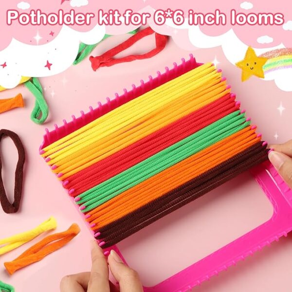 600 PCS Loom Loops Potholder 6" 7" inch DIY Arts Crafts for Kids - Image 2
