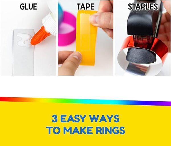Products Bright Paper Chain Strips for Kids Arts and Crafts - Image 3