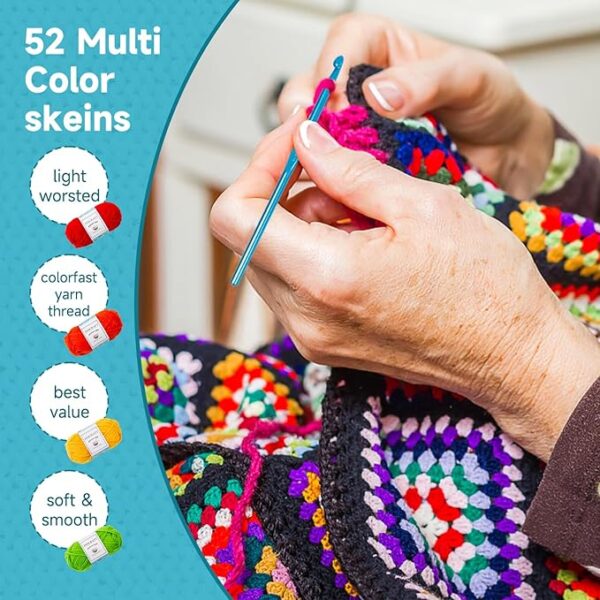 52 Acrylic Yarn Skeins - Image 3