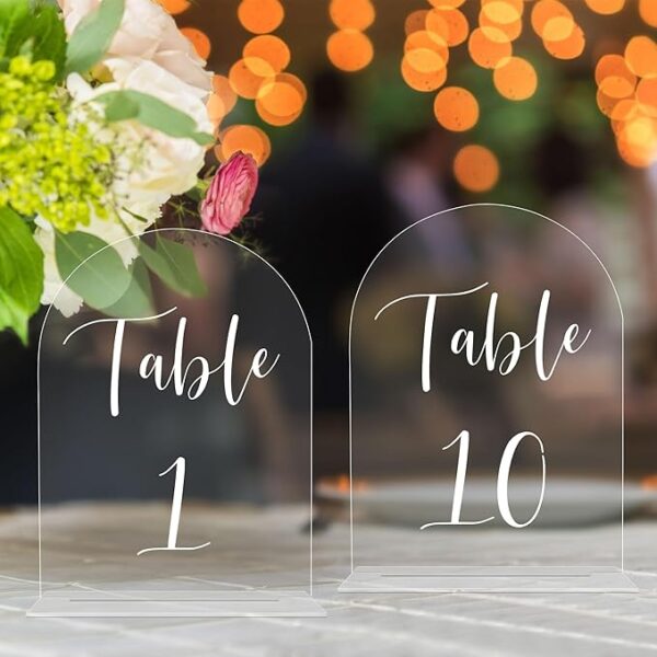 Perfect Acrylic Table Numbers for Wedding Receptions
