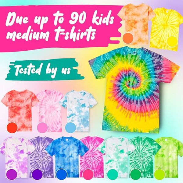 36 Large Tye Dye Bottles with 12 Colors & Tie Dye Powder - Image 2