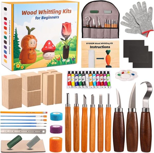 Wood Carving Kit, Wood Whittling Kit