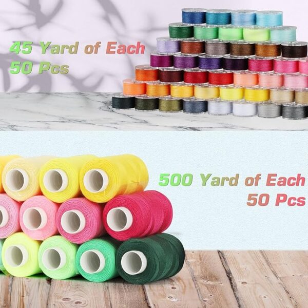 100Pcs Bobbins Sewing Threads Kit - Image 2