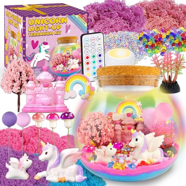 D-FantiX Unicorn Princess Toys Terrarium Kit for Kids